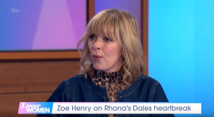 Zoe Henry This Morning Emmerdale Rhona