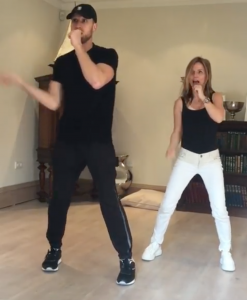 Geri Horner practises for tour