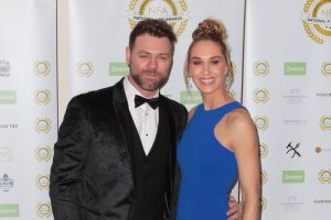 Brian McFadden and his girlfriend Danielle Parkinson (Credit:Grant Buchanan / SplashNews.com)