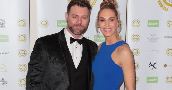 Brian McFadden and Danielle Parkinson (Credit:Grant Buchanan / SplashNews.com)
