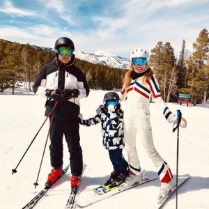 Ayda Field skiing holiday with her fanmily