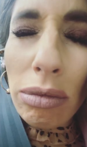 Stacey tried to hold it