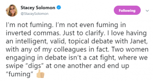 STacey Solomon hits back