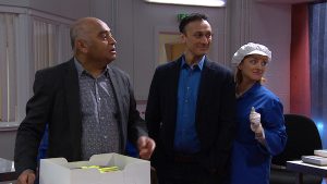 Priya was put out by Aiesha's thoughtfulness towards Rishi (Credit: ITV)