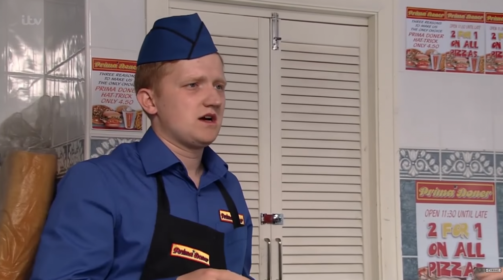 Chesney works in the kebab shop Credit: ITV/YouTube