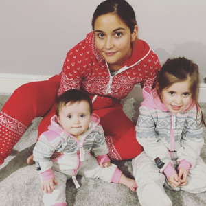 Jacqueline Jossa with her daughters
