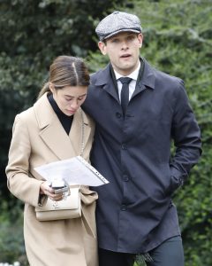 Montana and a pal at the funeral