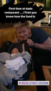 Gordon Ramsay with baby son