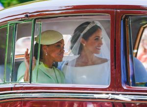 Doria and Meghan on her wedding day