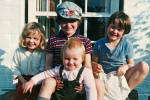 Piers and his siblings as children