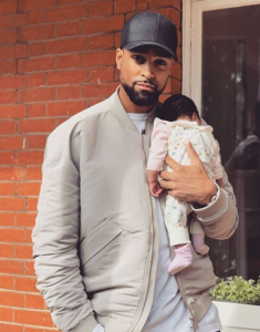 Ashley Banjo and baby daughter