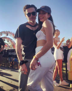 Brooklyn and girlfriend in sun