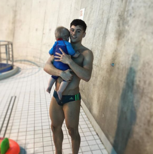 Tom Daley and son