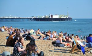 Brighton beach over the Easter bank holiday
