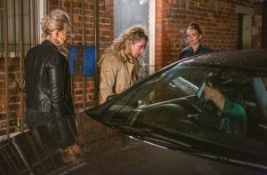 Maya got into the car with Tracy, Priya and Leyla, where is she now? (Credit: ITV)