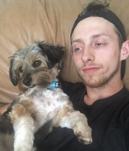 Jack Saunders with his dog