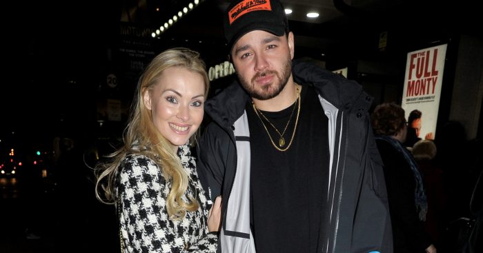 Celebs arrive at The Full Monty Press Night at Manchester Opera House Pictured: Caroline Daly,Adam Thomas Ref: SPL5065321 180219 NON-EXCLUSIVE Picture by: Aaron Parfitt / SplashNews.com Splash News and Pictures Los Angeles: 310-821-2666 New York: 212-619-2666 London: 0207 644 7656 Milan: 02 4399 8577 photodesk@splashnews.com World Rights