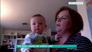Jane and her son who Dr Ranj saved from choking