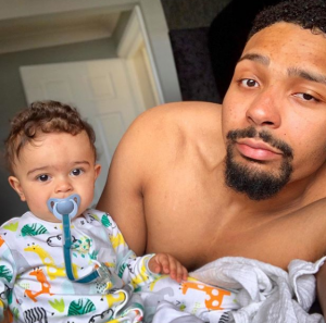 Jordan Banjo and his son Cassius
