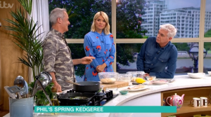 Phil Vickery., Holly willoughby and Phillip sChofield on This Moring