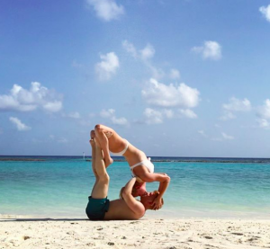 Sam Aston honeymoon yoga_with_briony INstagram