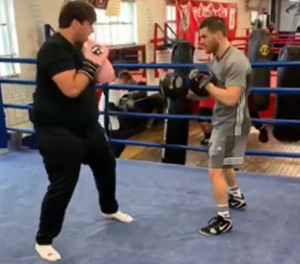 Arg in the boxing gym