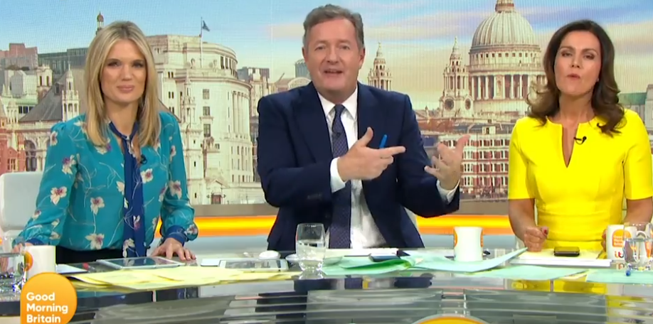 Charlotte Hawkins, Piers Morgan and Susanna Reid on GMB