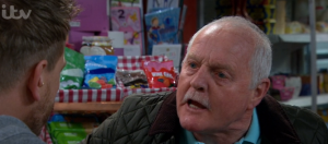 Emmerdale Eric furious Credit: ITV