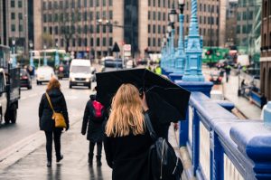 Woman with an umbrella