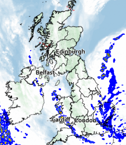 UK weather map