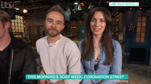 Corrie Jack and Julia on This Morning Credit: ITV