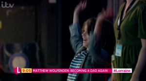 Matthew Wolfenden son Buster Lorraine