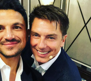 Peter Andre and John Barrowman on Instagram