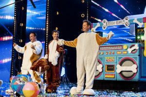 Britain's Got Talent hosts, dog costumes