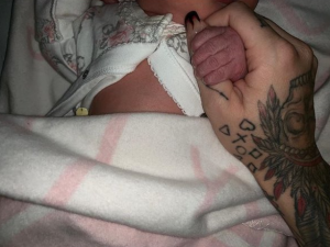 Jemma and her newborn baby