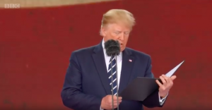 Donald Trump D-Day 75 live coverage 