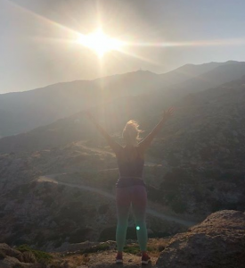 Kerry Katona hiking