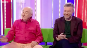 Henry Blofeld and Charlie Brooker appear on The One Show
