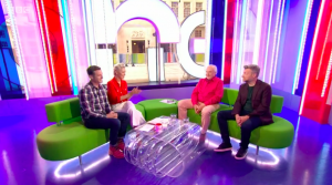 Henry Blofeld and Charlie Brooker appear on The One Show
