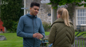 Emmerdale Ellis and Belle Credit: ITV