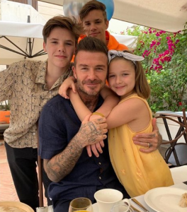Beckham and family