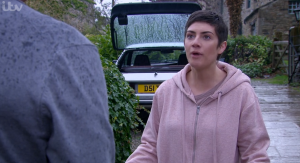 Emmerdale Victoria angry Credit: ITV