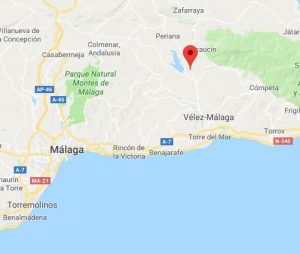 Map of Malaga, Spain