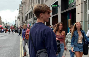 Teenager who pushed teacher in front of a bus Credit: Twitter @MetPolice