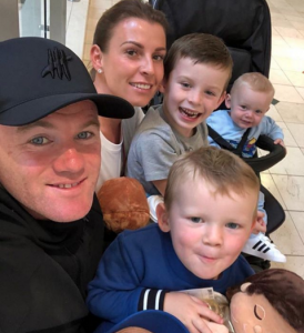 Wayne Rooney, Coleen Rooney and their children