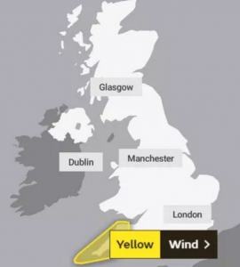 The Met Office yellow warning