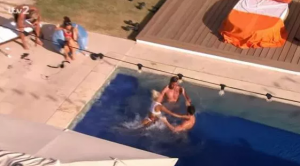 Love Island three-way kiss