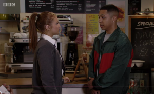 Keegan noticed Tiffany was talking to Bobby EastEnders