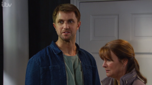 Lee and his mum Wendy found out Victoria was pregnant Emmerdale