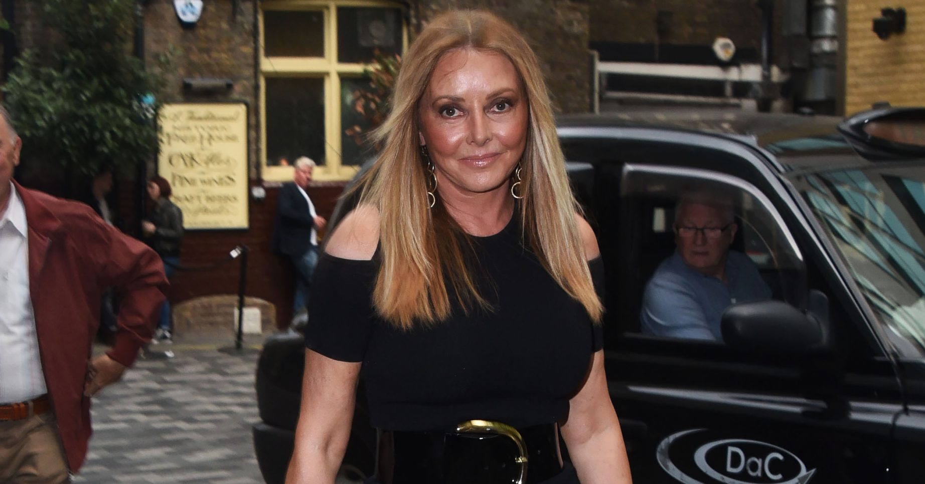 Celebrity arrivals at the Amazing Grace screening in London, England. Pictured: Carol Vorderman Ref: SPL5085267 020519 NON-EXCLUSIVE Picture by: Alucard / SplashNews.com Splash News and Pictures Los Angeles: 310-821-2666 New York: 212-619-2666 London: 0207 644 7656 Milan: 02 4399 8577 photodesk@splashnews.com World Rights
